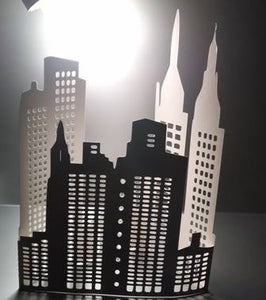 3D New York city skyline pattern